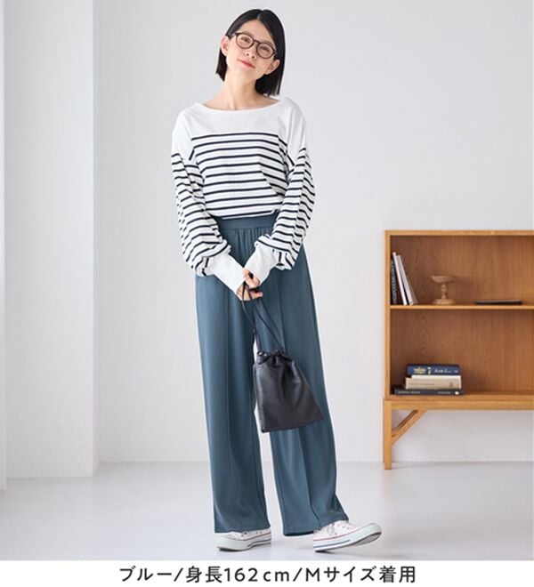 Viola e Viola（ヴィオラ エ ヴィオラ）の「楽ちんキレイ美脚ストレートパンツ（フルレングスパンツ）」｜詳細画像