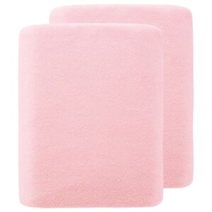 「三方開き敷ふとんカバー２枚組（掛布団カバー）」｜タオル地ピンク