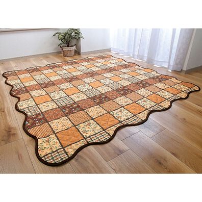 「ほっこり配色のやわらかキルトマルチカバー（ソファーカバー）」