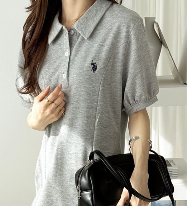 GeeRA（ジーラ）の「【Ｕ．Ｓ．ＰＯＬＯＡＳＳＮ】ポロ衿ワンピ―ス（その他ワンピース）」｜詳細画像