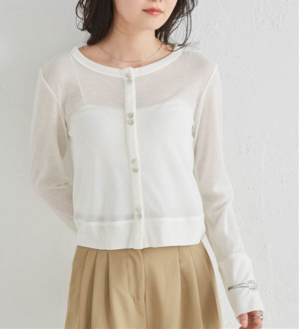 RANAN（ラナン）の「シアーリブカーディガン（その他カーディガン）」｜詳細画像