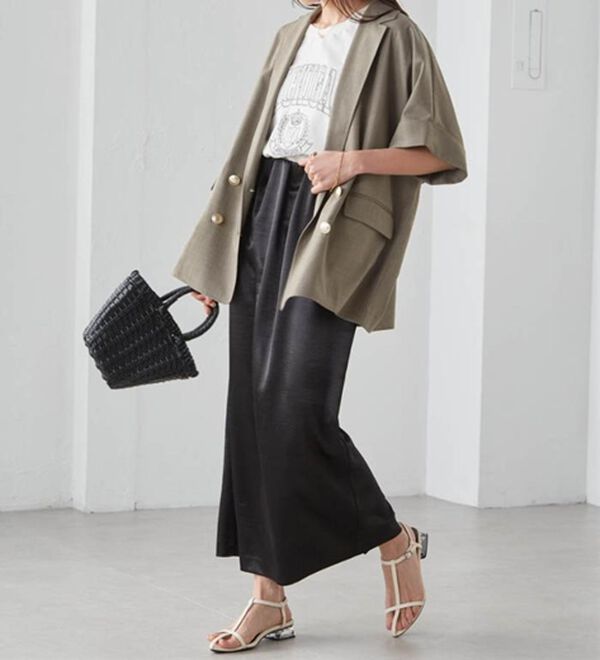 RANAN（ラナン）の「シャイニーサテンナロースカート（ロングスカート）」｜詳細画像