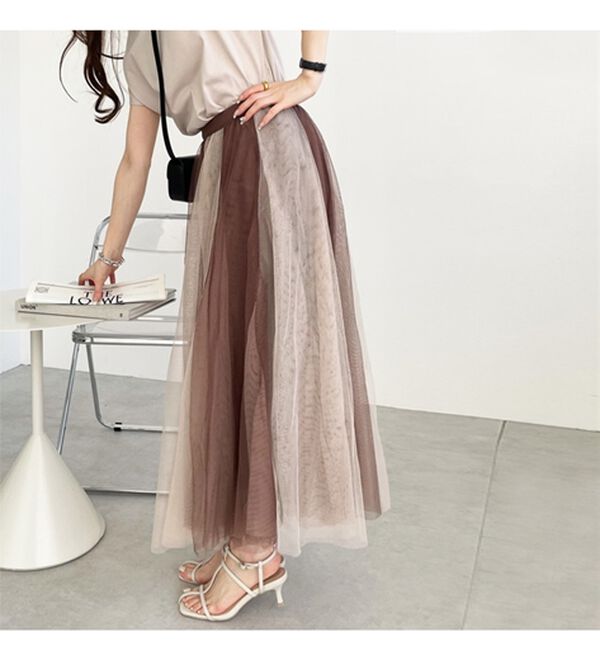 GeeRA（ジーラ）の「フレアーチュールロングスカート（ロングスカート）」｜詳細画像