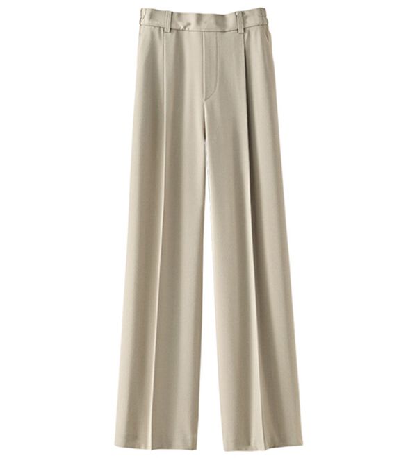BELLUNA（ベルーナ）の「サマ見え（Ｓ）美脚タック使いワイドパンツ（ワイドパンツ・ガウチョ）」｜詳細画像