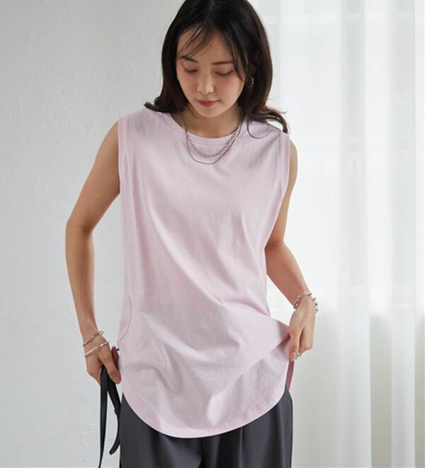 RANAN（ラナン）の「＜BC＞綿100％ひんやりタンクトップ（カットソー）」｜詳細画像