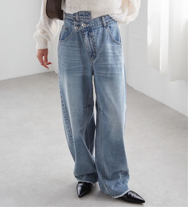 RANAN（ラナン）の「クロスウエストカーブデニム（フルレングスパンツ）」｜詳細画像