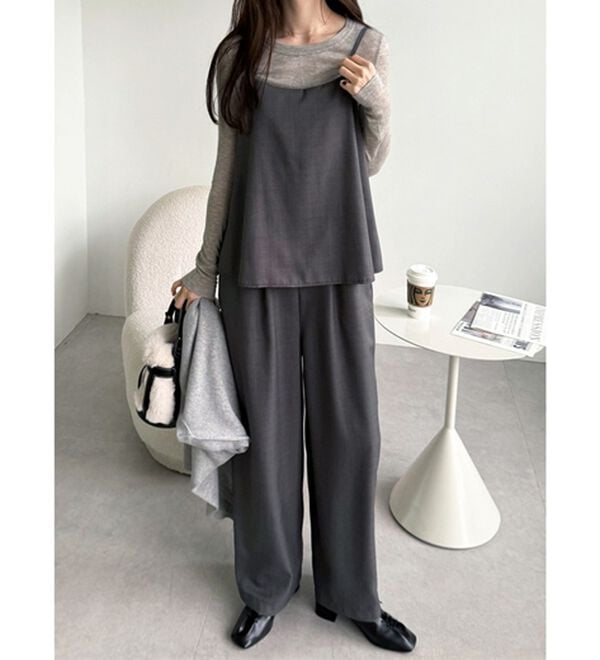 GeeRA（ジーラ）の「セットアップ風キャミソールサロペット（オールインワン）」｜詳細画像