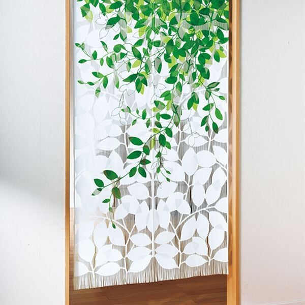 「風水カラーレースのれん（のれん・間仕切り・カフェカーテン）」｜リーフ