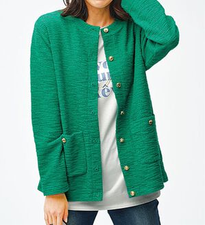 BELLUNA（ベルーナ）の「ラクなのにきちんと見え！カットツイード素材カーディガン（その他カーディガン）」｜詳細画像