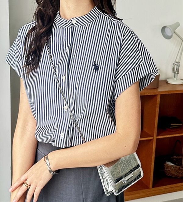 GeeRA（ジーラ）の「【ＵＳ．ＰＯＬＯ．ＡＳＳＮ】フレンチスリーブシャツ（シャツ）」｜詳細画像