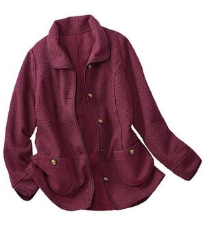 BELLUNA（ベルーナ）の「上品ミセスのボア使いエレガントジャケット（その他ジャケット）」｜ワイン