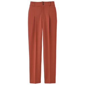 RANAN（ラナン）の「美脚カットジョーゼットタックパンツ（フルレングスパンツ）」｜コーラル