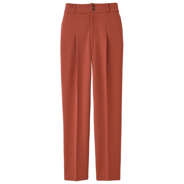 RANAN（ラナン）の「美脚カットジョーゼットタックパンツ（フルレングスパンツ）」｜コーラル