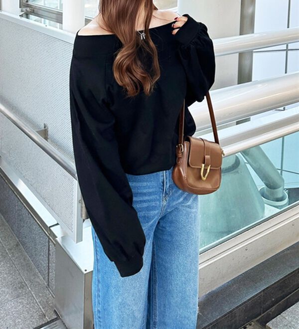 GeeRA（ジーラ）の「【新色追加】オフショルスウェット（カットソー）」｜詳細画像