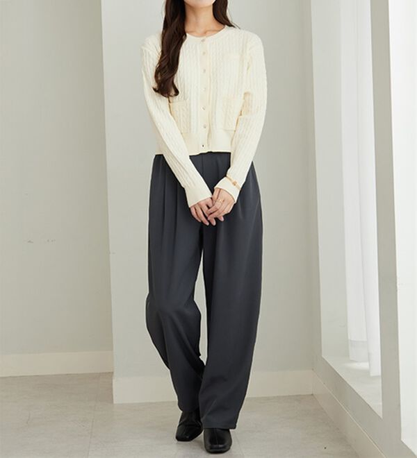 GeeRA（ジーラ）の「【再入荷】オンオフ着られる！カーブパンツ（フルレングスパンツ）」｜詳細画像