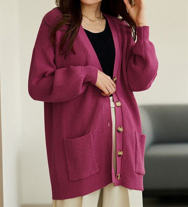 RANAN（ラナン）の「＜４つの機能付＞ポケットニットカーディガン（ニットカーディガン）」｜詳細画像