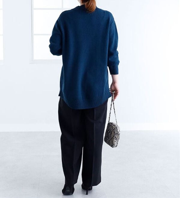 BELLUNA（ベルーナ）の「パッチワーク調ケーブルニットチュニック（チュニック）」｜詳細画像