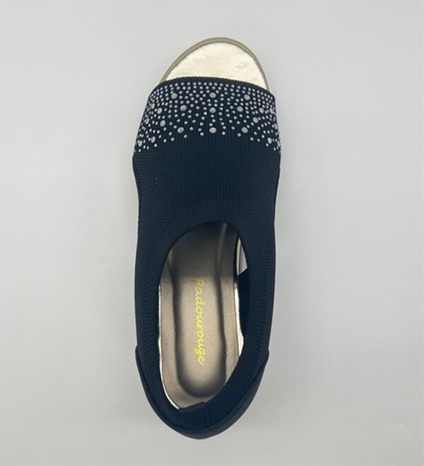 BELLUNA（ベルーナ）の「きらめきビジューのニットウェッジサンダル（サンダル・ミュール）」｜詳細画像