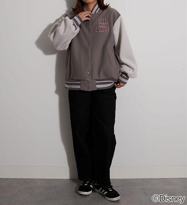 BELLUNA（ベルーナ）の「＜Ｄｉｓｎｅｙ＞【チップ＆デール】フリースボンディングスタジャン（ハーフコート）」｜詳細画像