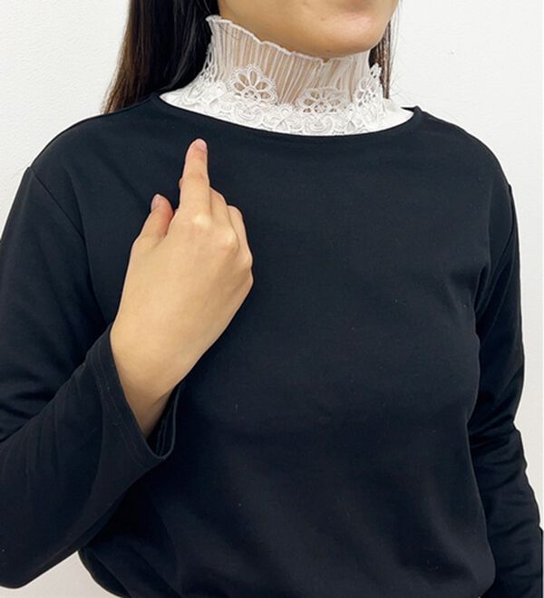 BELLUNA（ベルーナ）の「ゴワつかず首隠し！エレガントロング付け衿（その他ファッション小物）」｜詳細画像