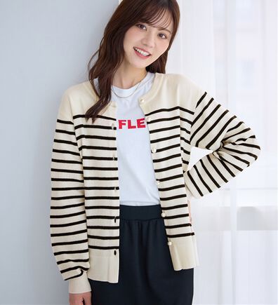 alotta（アロッタ）の「＜選べる２丈＞洗える！パール調ボタンゆるニットカーディガン（ニットカーディガン）」