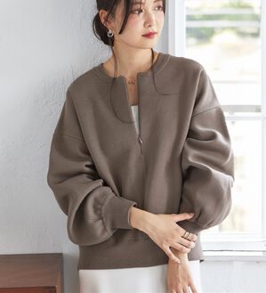 RANAN（ラナン）の「【新色追加】ハーフジップスウェットライクニット（ニット・セーター）」｜詳細画像