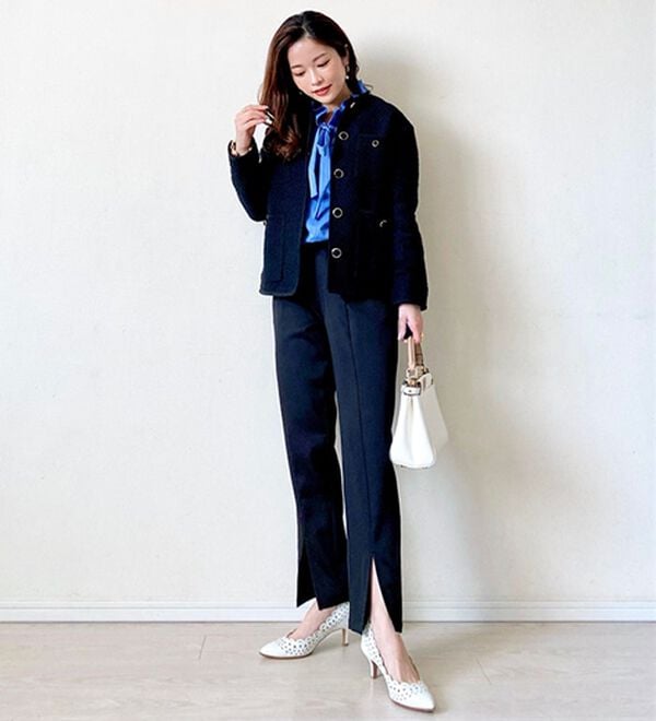 BELLUNA（ベルーナ）の「【低身長さん向け】美脚見えスリットテーパードパンツ（テーパードパンツ）」｜詳細画像