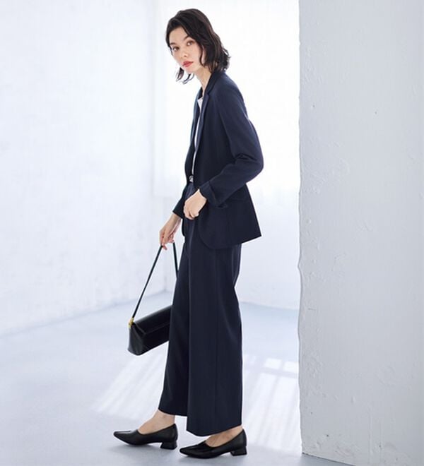 GeeRA（ジーラ）の「【2点セット】選べるボトム！洗えて型くずれしないパンツスーツセット（パンツスーツ）」｜詳細画像