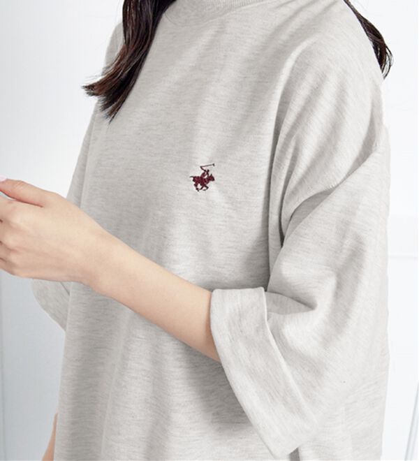 Viola e Viola（ヴィオラ エ ヴィオラ）の「【ビバリーヒルズポロクラブ】ミニ裏毛ロールアップワイドTシャツ（Tシャツ）」｜詳細画像