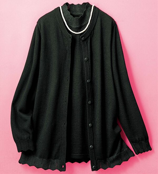 礼装用 濃黒ニットアンサンブル - ベルーナ【公式】 