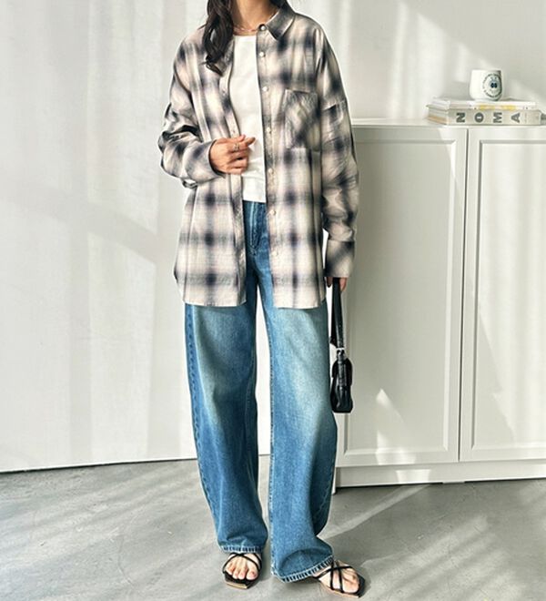 GeeRA（ジーラ）の「アソート柄オーバーサイズシャツ（シャツ）」｜詳細画像