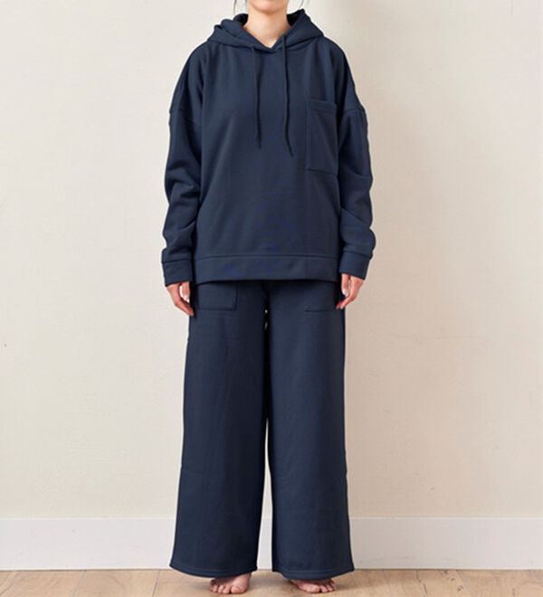 裏起毛パーカー＆ワイドパンツセットアップ - ベルーナ【公式】