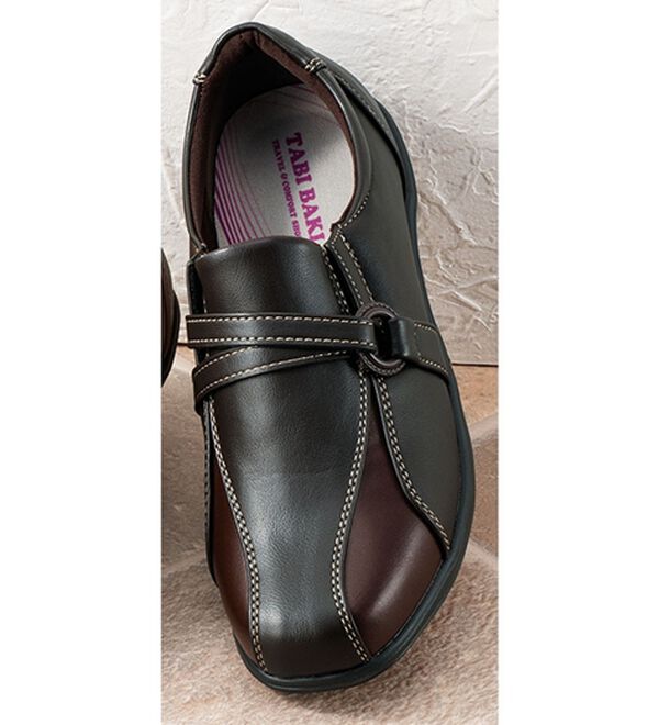 ルフラン（ルフラン）の「＜タビバキ＞配色ベルトデザインシューズ（フラットシューズ）」｜ダークブラウン