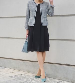 RANAN（ラナン）の「【４点セット】洗える！着回し抜群セレモニー４点セットスーツ（その他スーツ）」｜モノトーン系