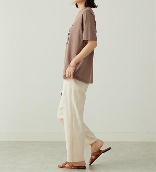 BELLUNA（ベルーナ）の「のびのびストレッチ美脚ストレートパンツ（ワイドパンツ・ガウチョ）」｜詳細画像