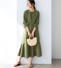 BELLUNA（ベルーナ）の「綿１００％セットアップワンピース（ロングワンピース）」