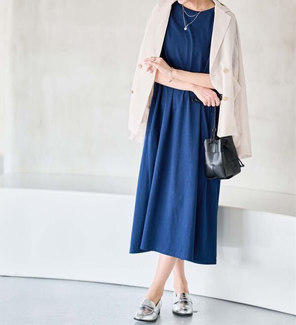 RANAN（ラナン）の「＜ＢＣ＞綿１００％ひんやりポケット付マキシワンピース（その他ワンピース）」｜詳細画像