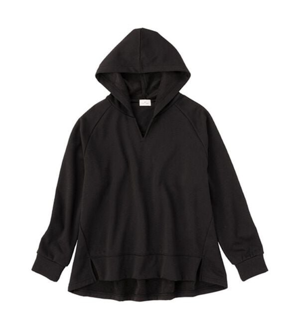 Viola e Viola（ヴィオラ エ ヴィオラ）の「【蓄熱保温】裏ファーVネックゆるシルエットパーカー（パーカー）」｜詳細画像