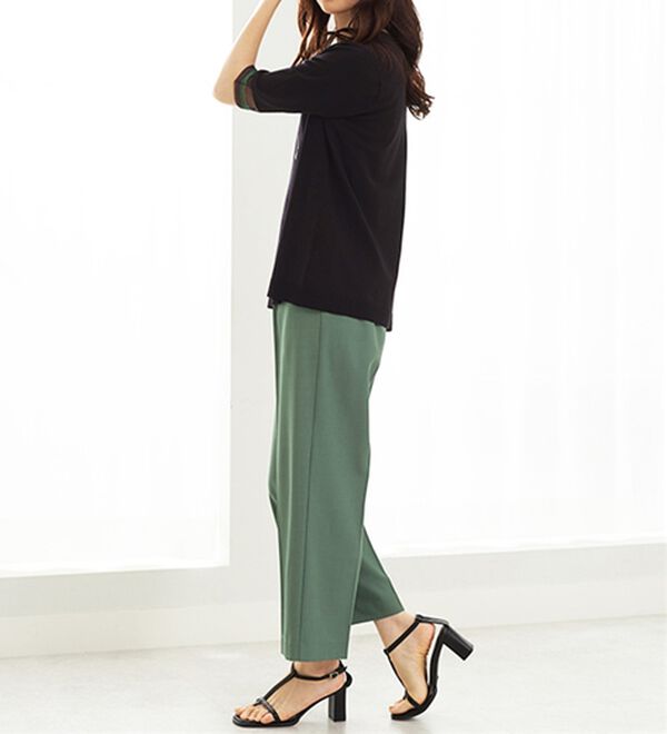 BELLUNA（ベルーナ）の「袖シアーラメ入りニットプルオーバー（ニット・セーター）」｜詳細画像