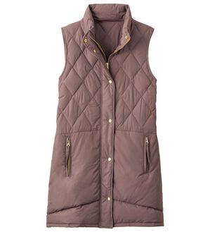 VINNO（ヴィノ）の「ハイブリッドダウン切替デザインベスト（ベスト）」｜ローズグレー