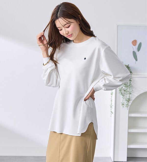 BELLUNA（ベルーナ）の「【ＰＯＬＯ　ＢＣＳ】ミニ裏毛素材デザイントップス（カットソー）」｜詳細画像