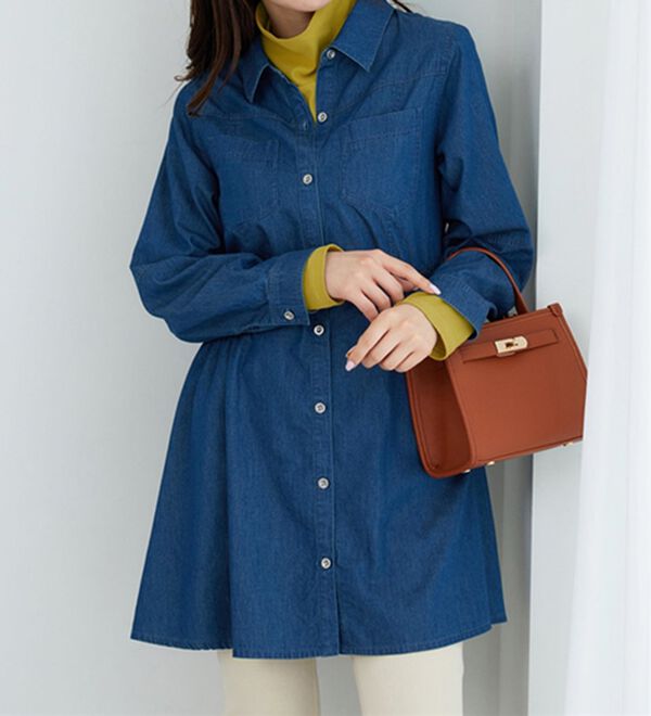 BELLUNA（ベルーナ）の「素肌想いの綿１００％シアープルオーバー（カットソー）」｜詳細画像