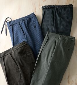 「快適上品プレミアムジャージスラックス（メンズフルレングスパンツ）」