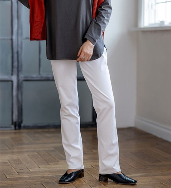 BELLUNA（ベルーナ）の「【選べる裏側】ぐん伸びニットデニムパンツ（フルレングスパンツ）」｜詳細画像