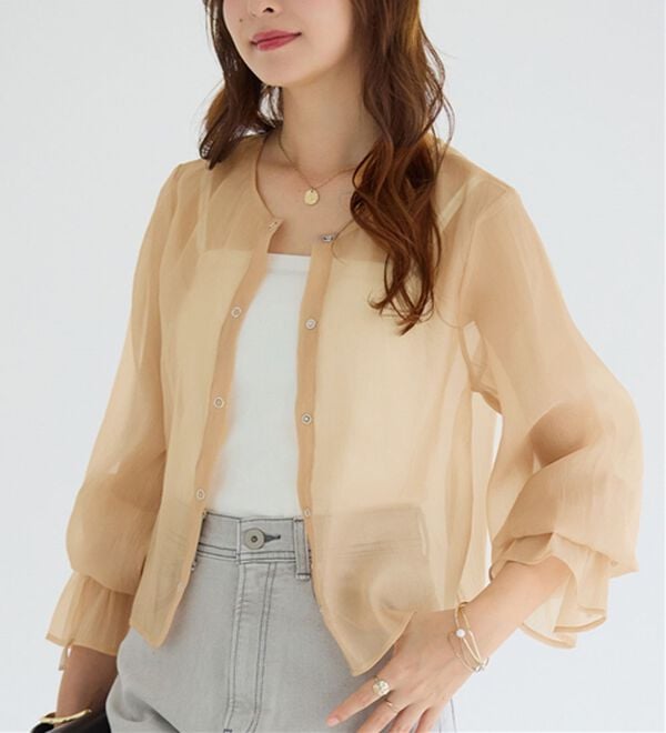 alotta（アロッタ）の「シアーブラウスカーディガン（その他カーディガン）」｜詳細画像