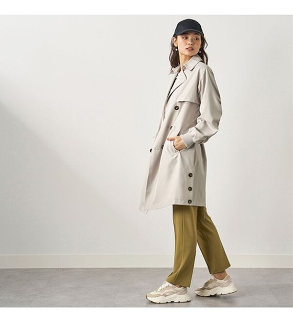 BELLUNA（ベルーナ）の「花粉対策！袖リブ使いトレンチコート（ロングコート）」｜詳細画像