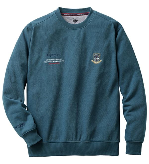 「＜ダンロップ・リファインド＞毎日活躍大人の柔らかトレーナー（メンズトレーナー）」｜アッシュブルー