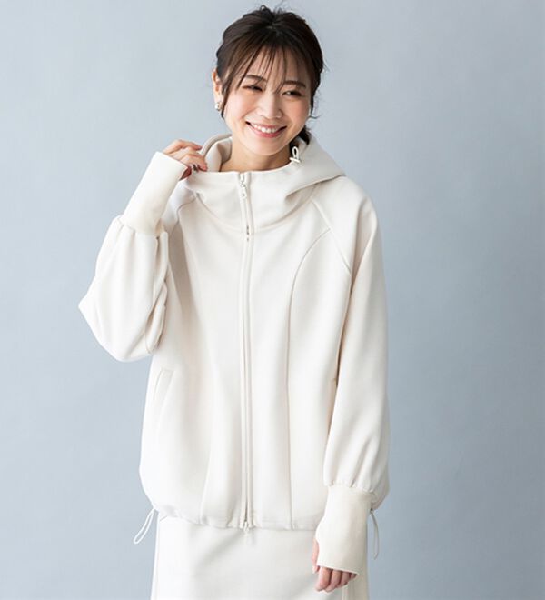 BELLUNA（ベルーナ）の「【ＳＭＡＲＴ　ＥＣＯ　ＪＥＲＳＥＹ】ダブルジップ切替パーカー（パーカー）」｜詳細画像