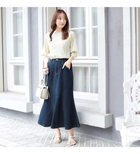 Randy カットアウトマーメイドデニムスカート　M R☆様 Randy カットアウトマーメイドデニムスカート Mサイズ 完売品