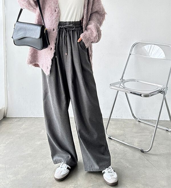 ウールライクダブルタックイージーパンツ - ベルーナ【公式】 